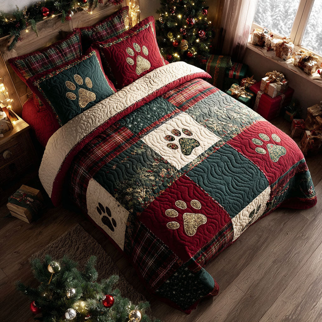 Cozy Tracks 3-Piece Quilted Bedding Set NCU0TV1138