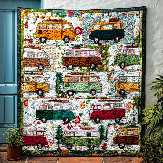 Cozy Travel Blooms Quilted Blanket NCU0NT8280