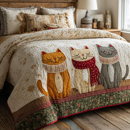 Cozy Trio 3-Piece Quilted Bedding Set NCU0VL3180