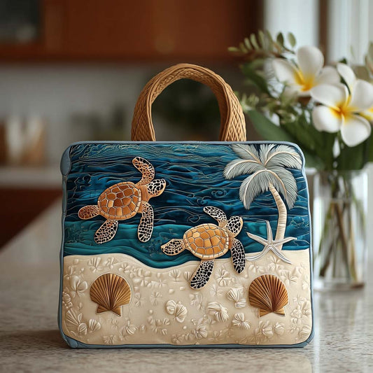 Cozy Turtle Days Quilted Tote Bag NCU0NT8672