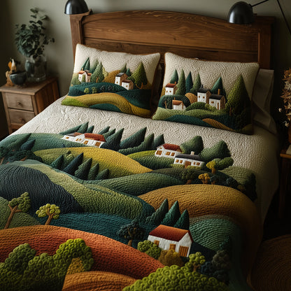 Cozy Village 3-Piece Quilted Bedding Set NCU0TH3046