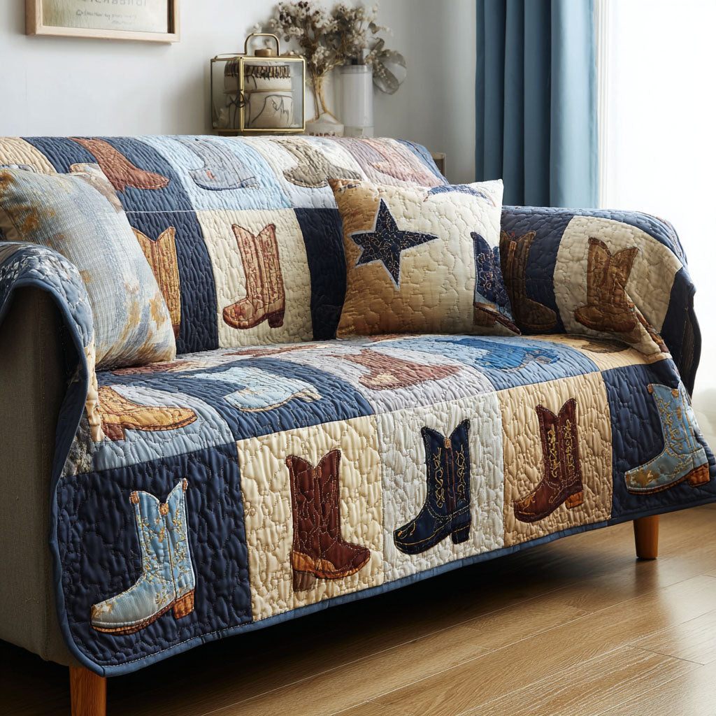 Cozy Western Quilted Sofa Cover NCU0DK11882
