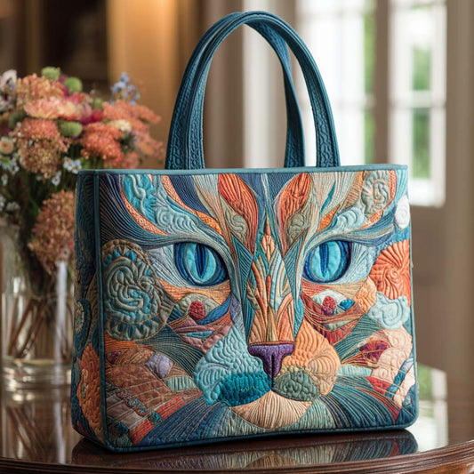 Cozy Whiskers Quilted Tote Bag NCU0NT8955