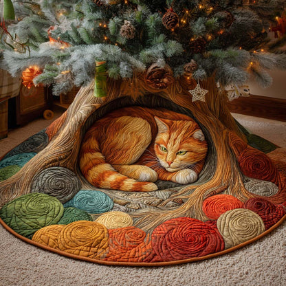 Cozy Yarn Hideaway Quilted Tree Skirt NCU0XD1434