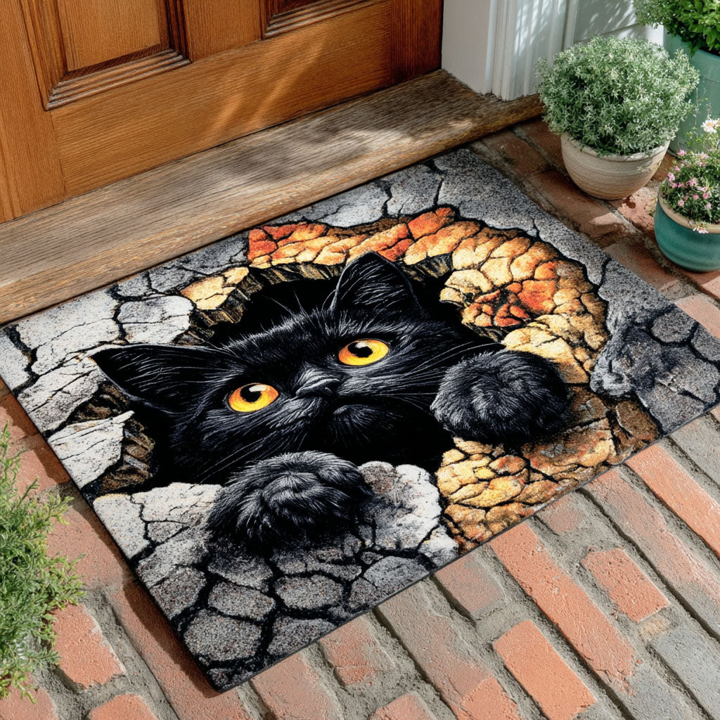 Crack Ground Cat Doormat NCU0TD2363
