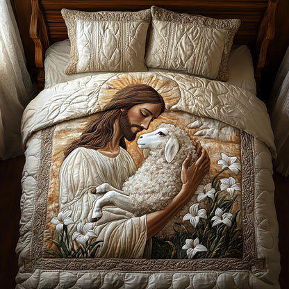 Cradle of Grace 3-Piece Quilted Bedding Set NCU0DV6509