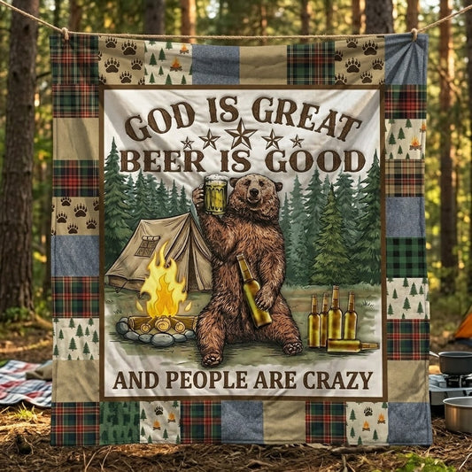 Crazy Campers Quilted Blanket NCU0VL3575