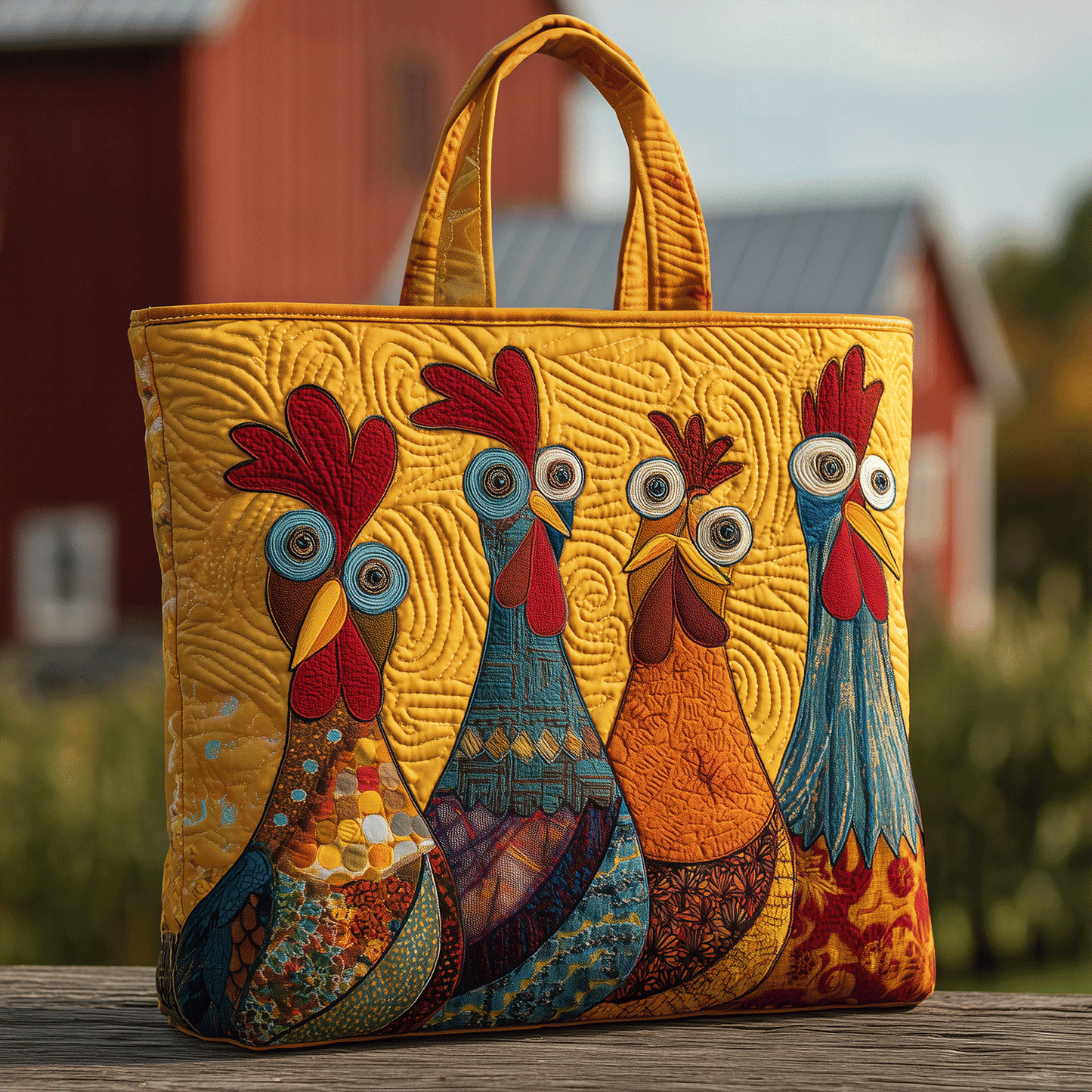 Crazy Coop Squad Quilted Tote Bag NCU0TH2832