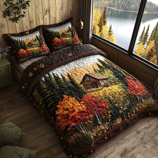 Creekside Cabin 3-Piece Quilted Bedding Set NCU0DV7032