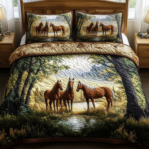 Creekside Charm 3-Piece Quilted Bedding Set NCU0VH2000