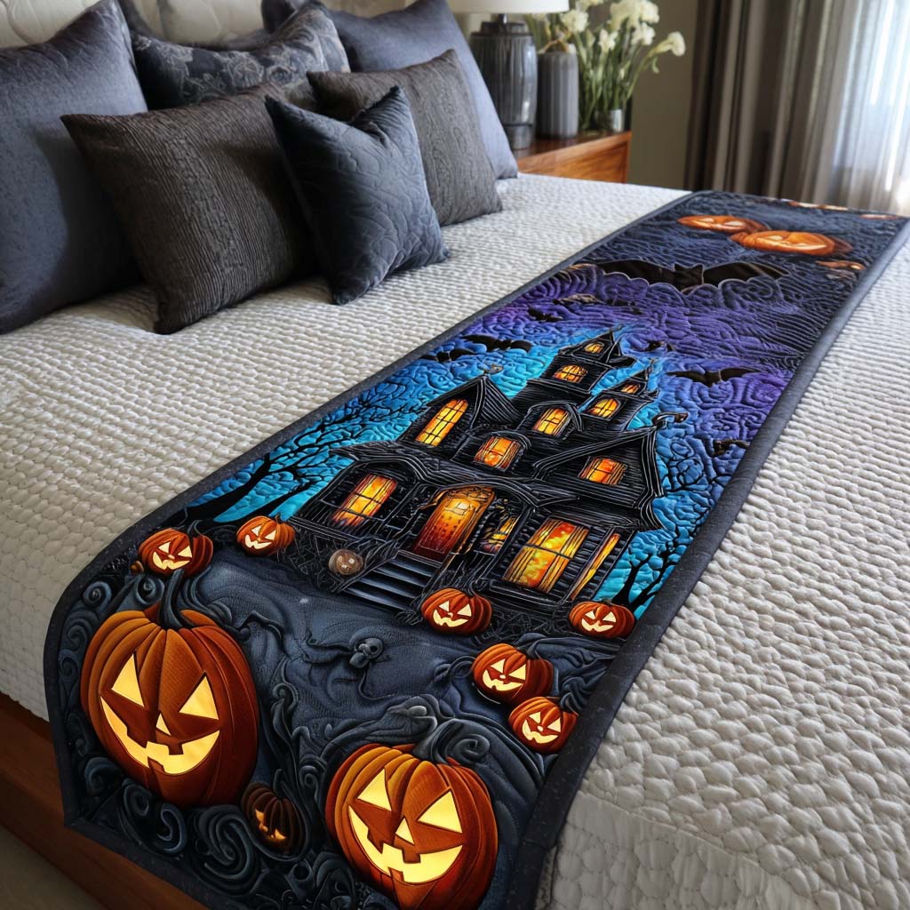 Creepy Charm Quilted Bed Runner NCU0NT9430