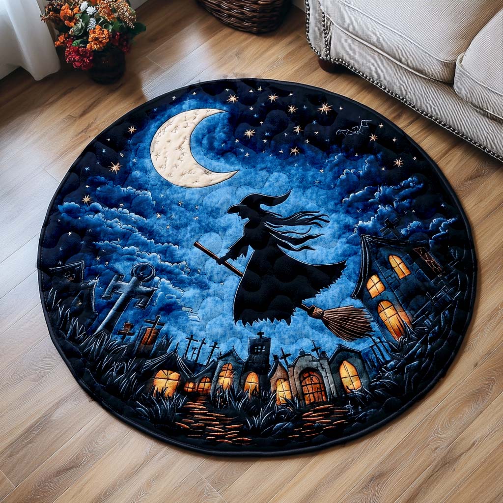Creepy Charm Quilted Round Mat NCU0NT9469