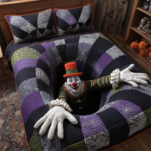 Creepy Clown Quilted Bedding Set NCU0TH3192
