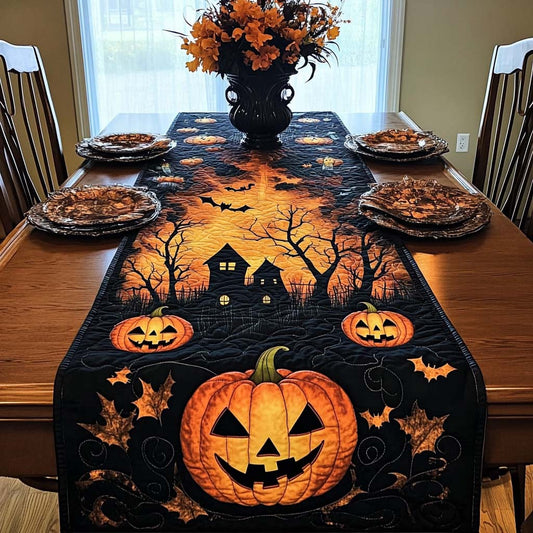 Creepy Moon Quilted Table Runner NCU0NT9479