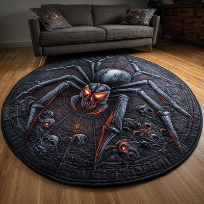 Creepy Spider Quilted Round Mat NCU0HH590