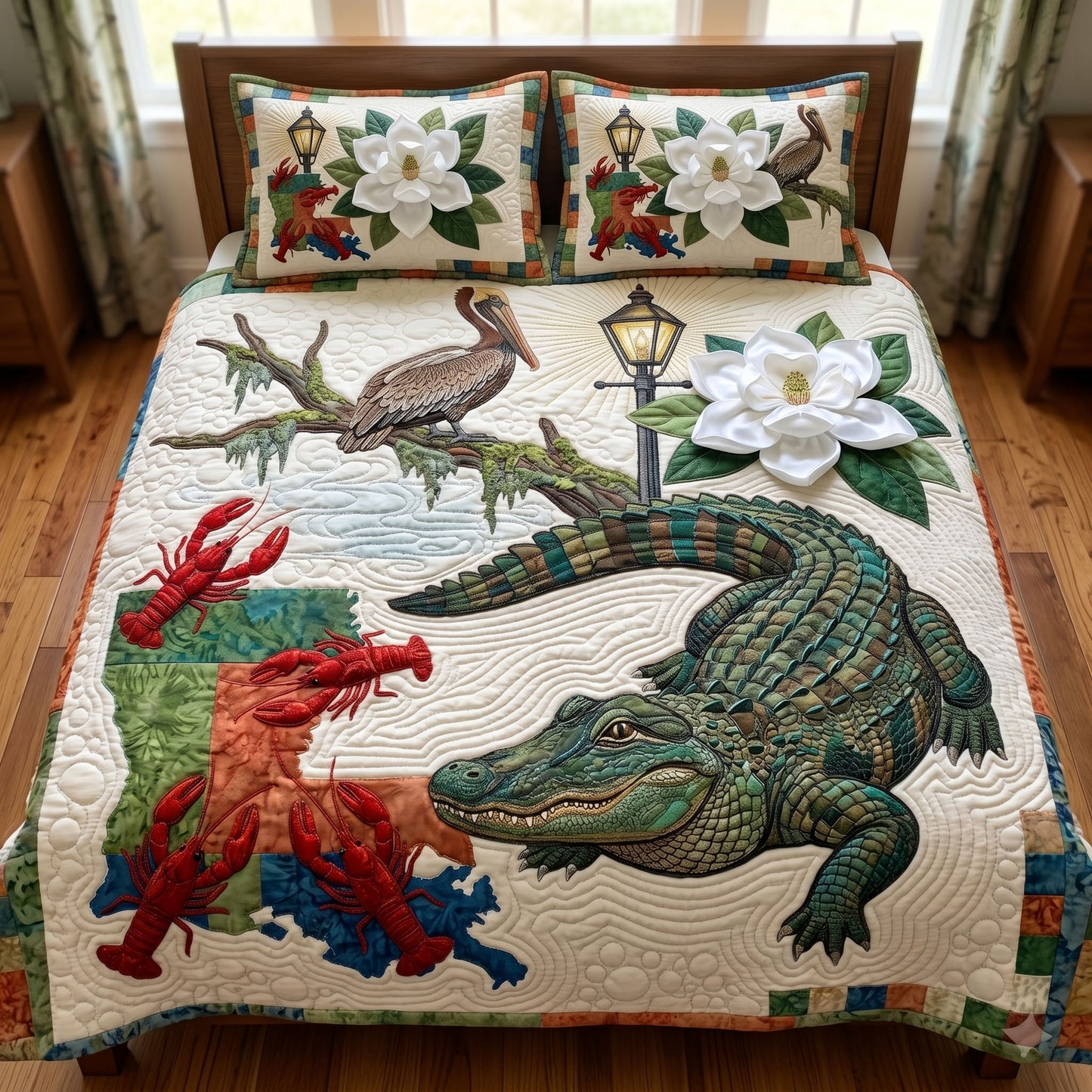 Creole 3-Piece Quilted Bedding Set NCU0NT12767