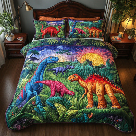 Cretaceous Colors 3-Piece Quilted Bedding Set NCU0NT6911