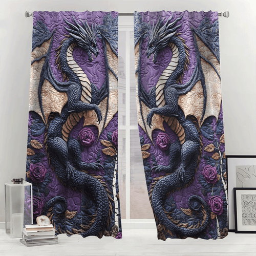 Crimson Scale Quilted Curtains NCU0DV2847