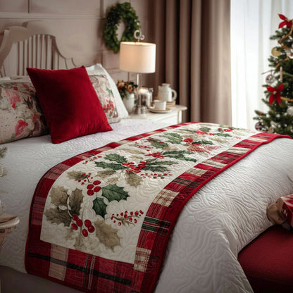 Crimson Berry Path Quilted Bed Runner NCU0PT10571