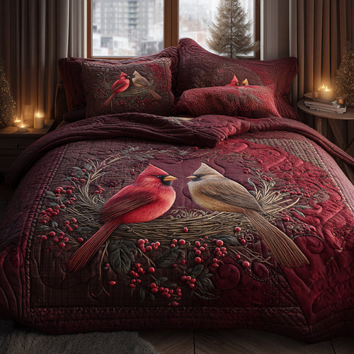 Crimson Branch 3-Piece Quilted Bedding Set NCU0DV8910