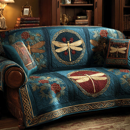 Crimson Breeze Quilted Sofa Cover NCU0TV1029