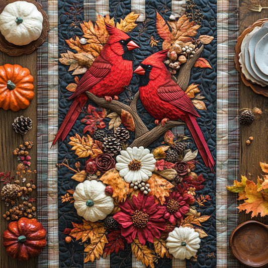 Crimson Cardinal Quilted Table Runner NCU0DV6781
