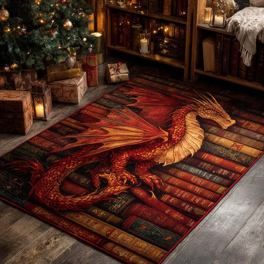 Crimson Cavern Dragon Area Rug NCU0XD2161