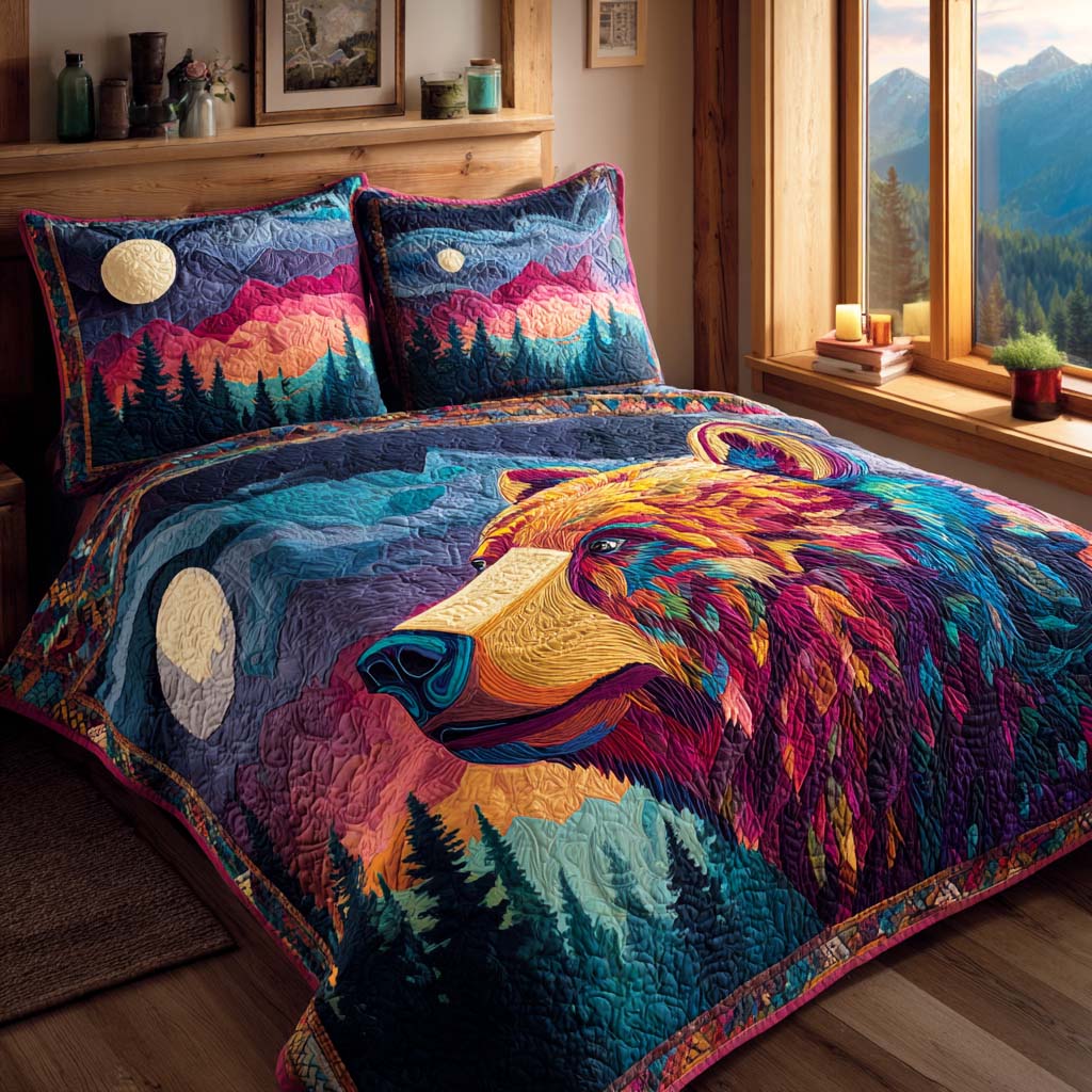 Crimson Claw 3-Piece Quilted Bedding Set NCU0TD209