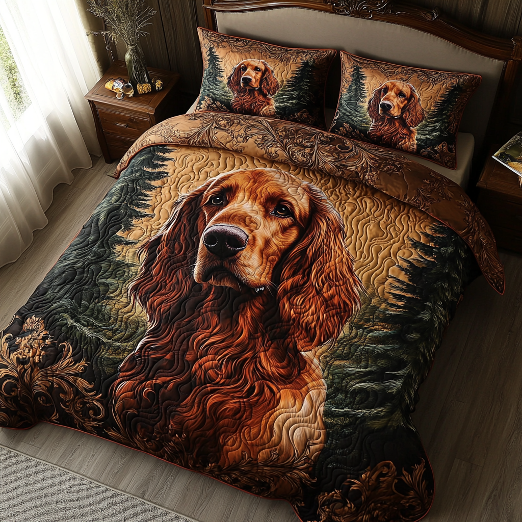 Crimson Companion 3-Piece Quilted Bedding Set NCU0DV2921