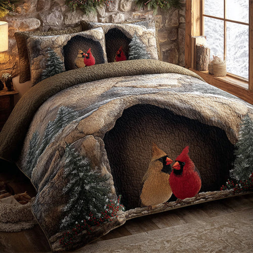 Crimson Companions 3-Piece Quilted Bedding Set NCU0DV8917