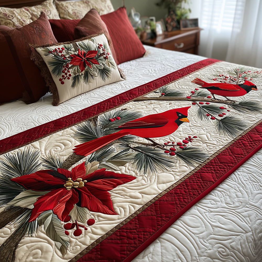 Crimson Companions Quilted Bed Runner NCU0TH3735