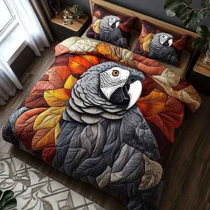 Crimson Crest 3-Piece Quilted Bedding Set NCU0DV3022