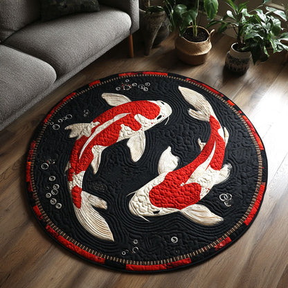 Crimson Dance Quilted Round Mat NCU0TV275