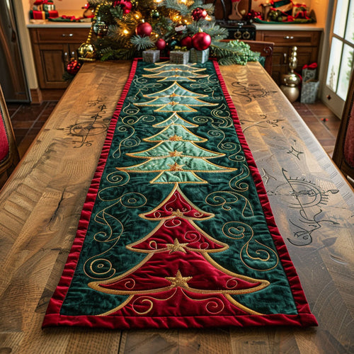 Crimson Fir Quilted Table Runner NCU0TV716