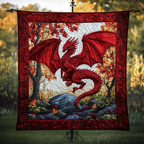 Crimson Flame Quilted Blanket NCU0NT4286