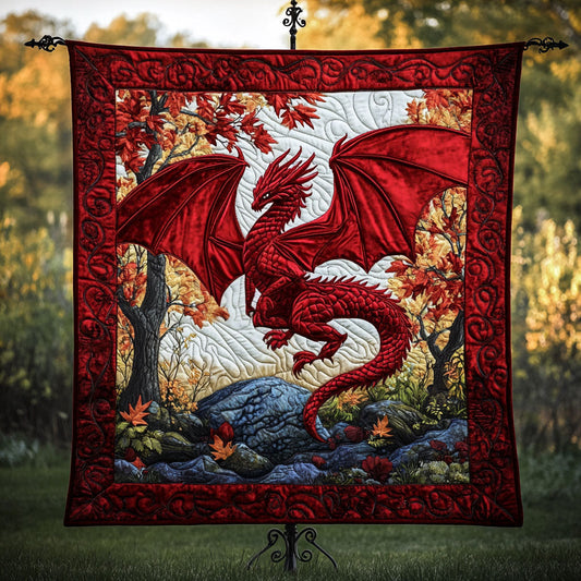 Crimson Flame Quilted Blanket NCU0NT4286