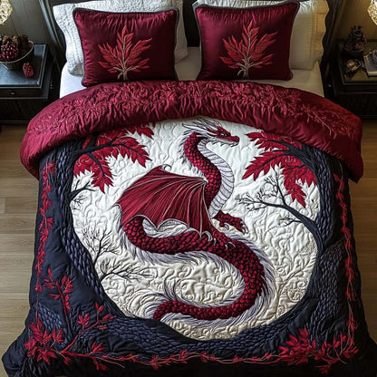 Dragon 3-Piece Quilted Bedding Set NCU0VT194