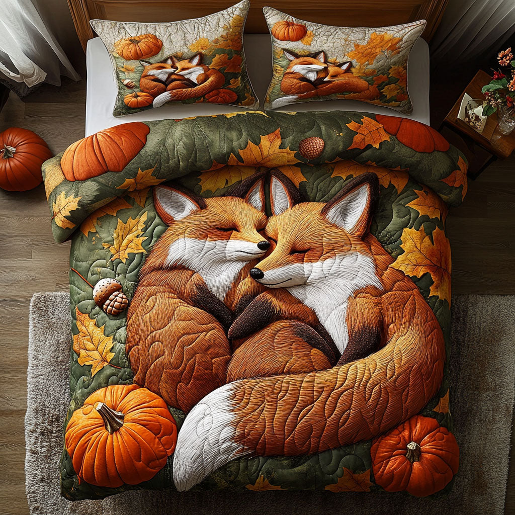 Crimson Fox Journey 3-Piece Quilted Bedding Set NCU0PT7920