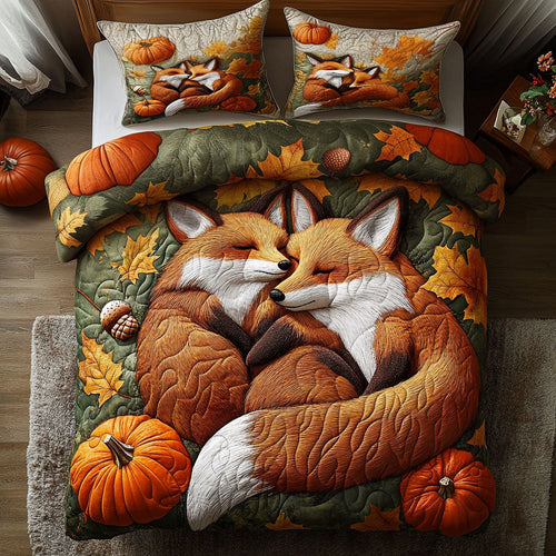Crimson Fox Journey 3-Piece Quilted Bedding Set NCU0PT7920