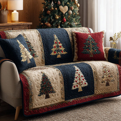 Christmas Tree Quilted Sofa Cover NCU0VT356