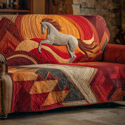 Crimson Gallop Quilted Sofa Cover NCU0XD1820