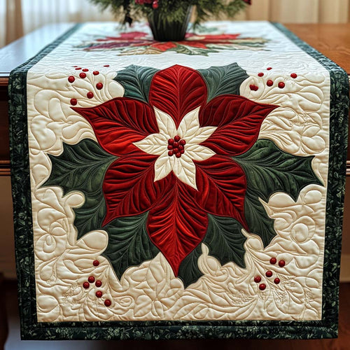 Crimson Glow Quilted Table Runner NCU0NT1645