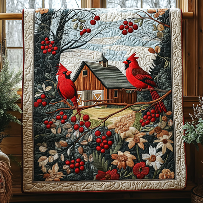 Crimson Harmony Quilted Blanket NCU0DV3029