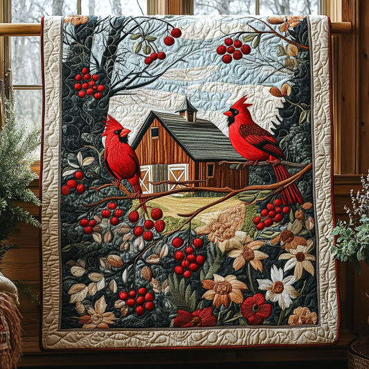 Crimson Harmony Quilted Blanket NCU0DV3029