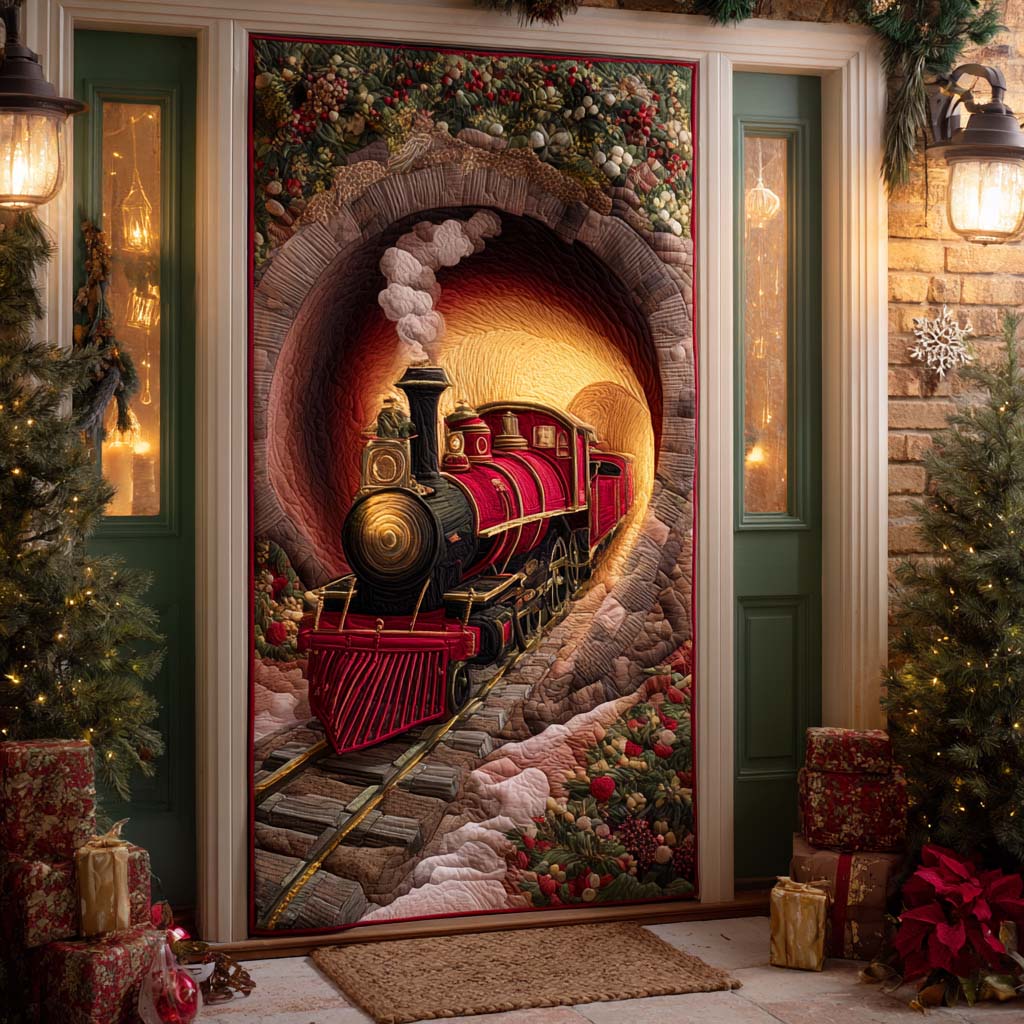 Christmas Train Quilted Door Cover NCU0VT330