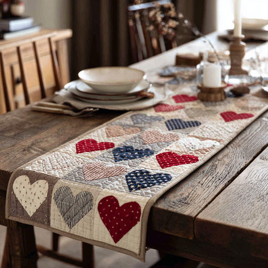 Crimson Kiss Quilted Table Runner NCU0DV9081