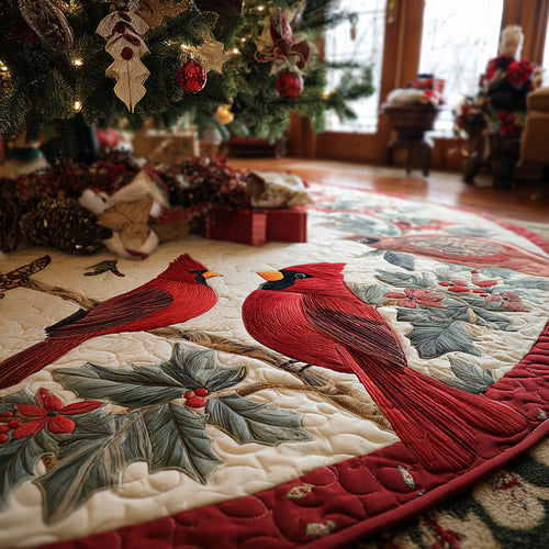 Crimson Noel Quilted Christmas Tree Skirt NCU0DV7850