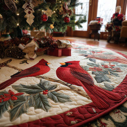 Crimson Noel Quilted Christmas Tree Skirt NCU0DV7850