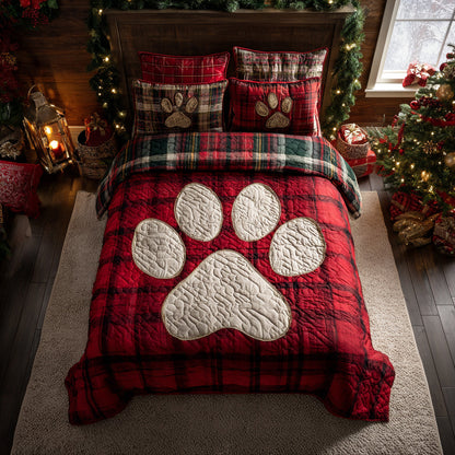 Crimson Paw 3-Piece Quilted Bedding Set NCU0HH1529