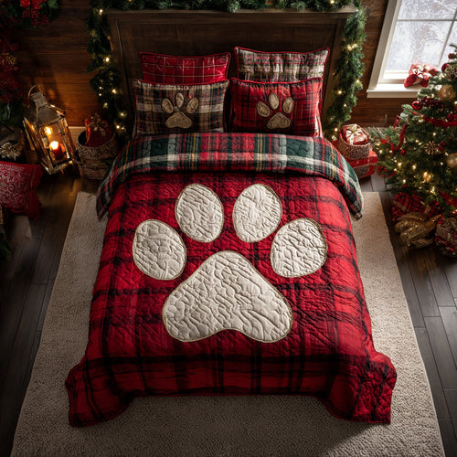 Crimson Paw 3-Piece Quilted Bedding Set NCU0HH1529